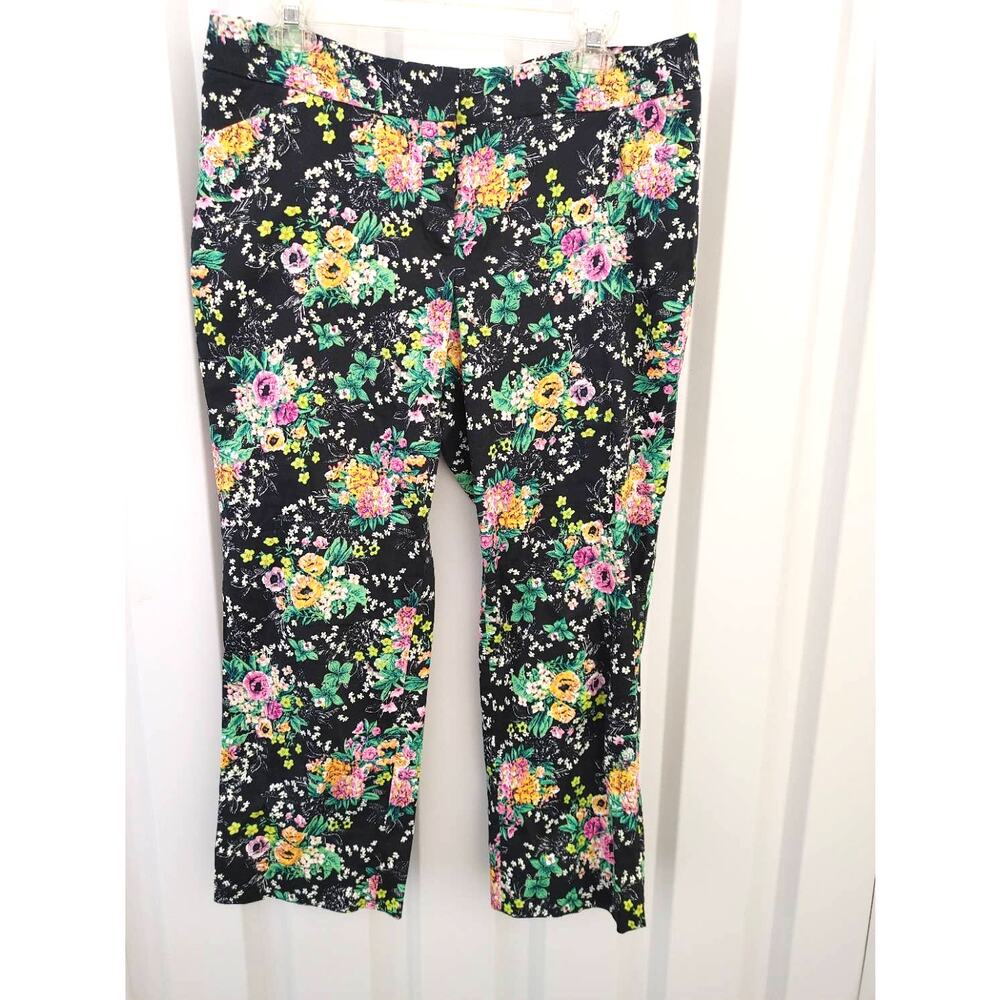 Laundry by Shelli Segal Floral Crop Pants Sz 12